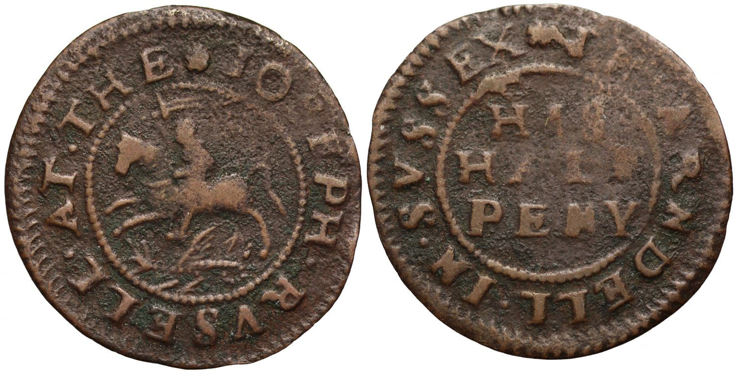 17th Century Sussex, Arundel John Russell Halfpenny, St George and dragon