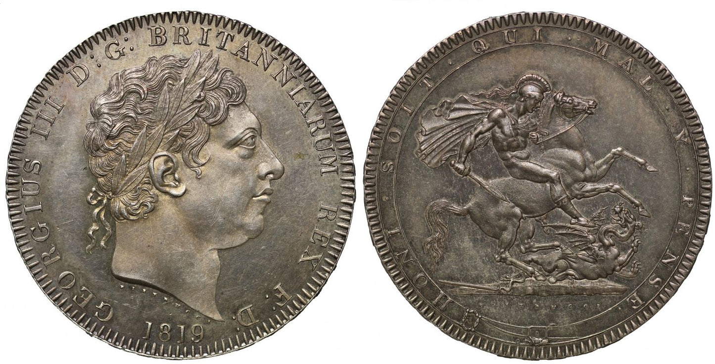 George III 1819 Crown LIX, second year of issue