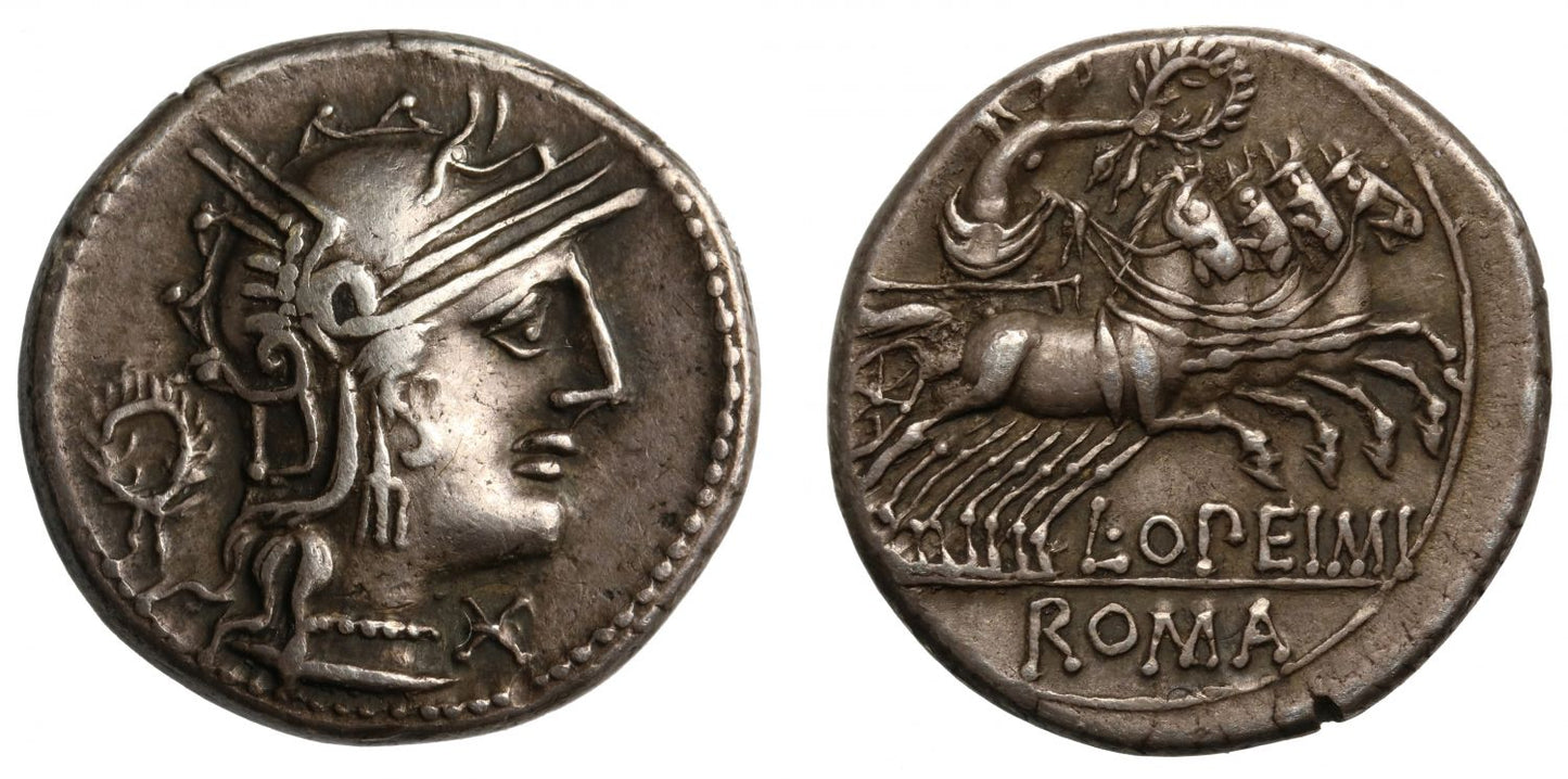 L. Opeimius, Denarius.