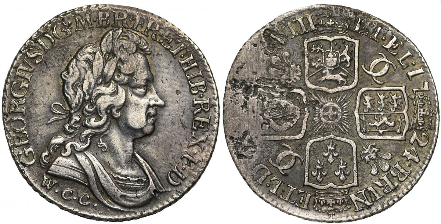 George I 1724 WCC Shilling, Welsh Copper Company issue