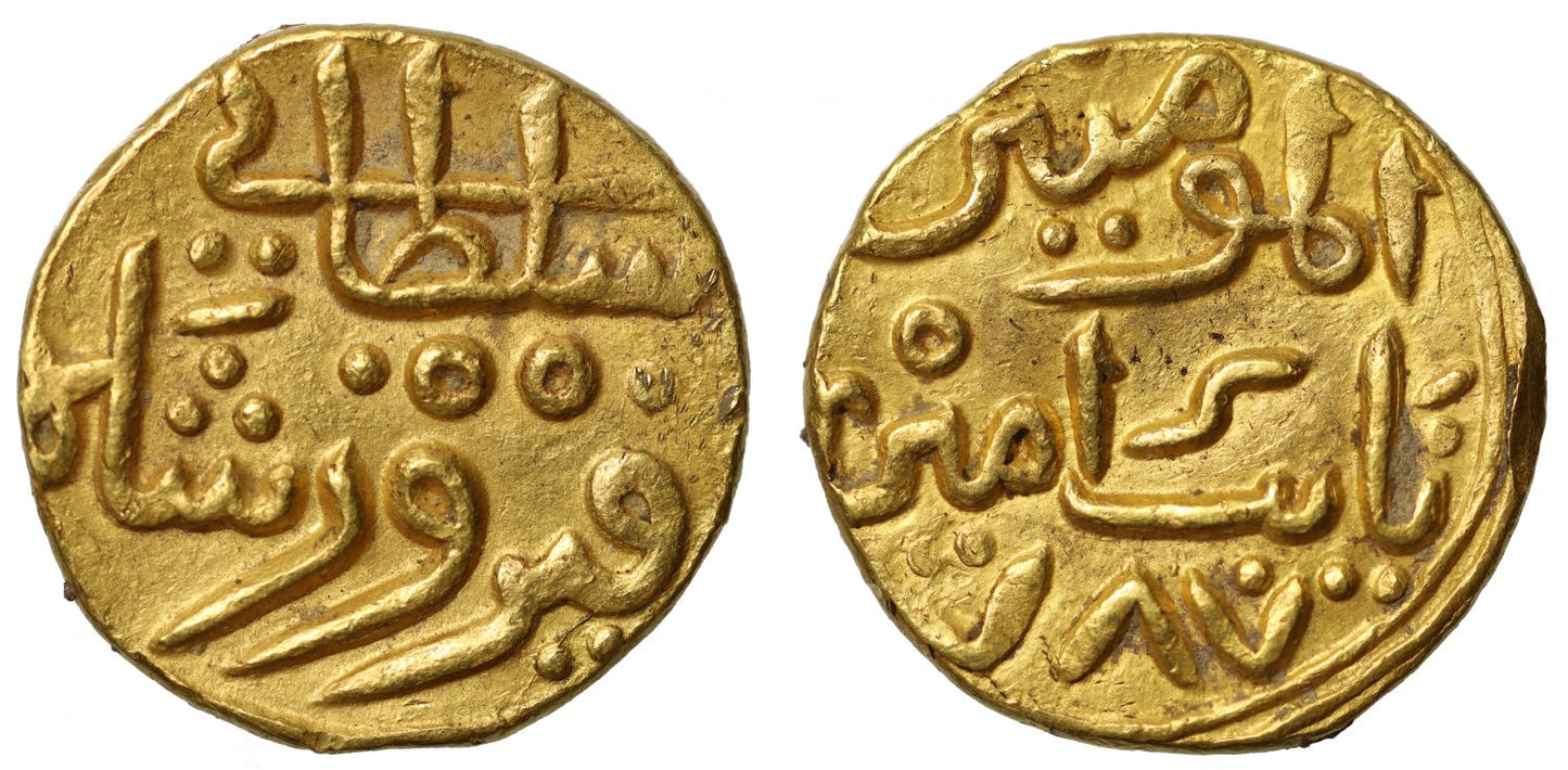 Sultans of Delhi, Firuz Shah Tughluq, Gold Tanka, AH 787.