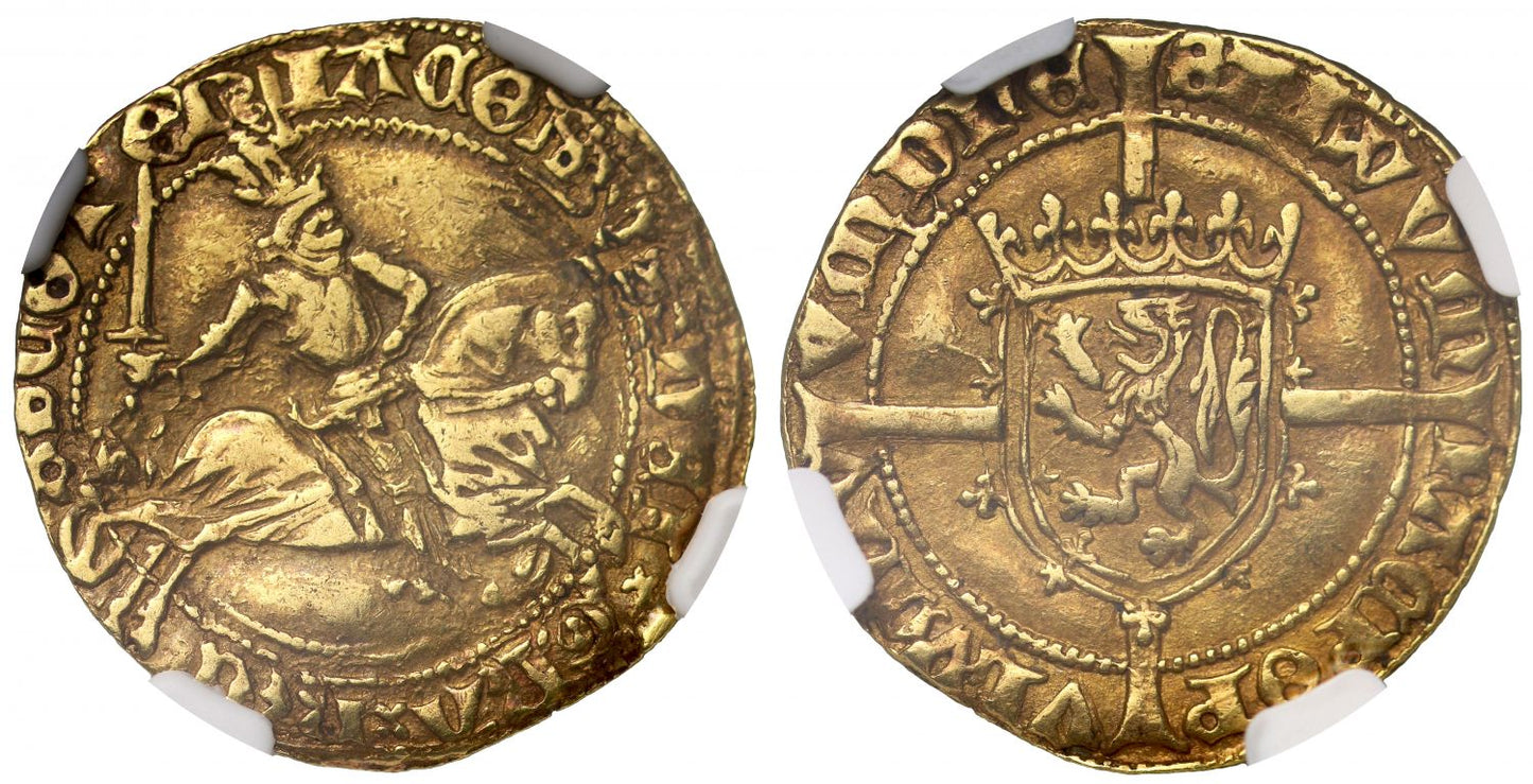 Scotland, James III gold Rider of 23 Shillings class I, VF35
