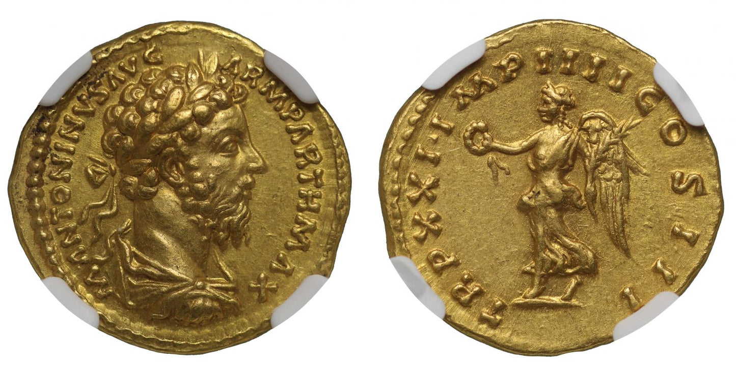 Marcus Aurelius, gold Aureus, AU 5/5, 4/5.