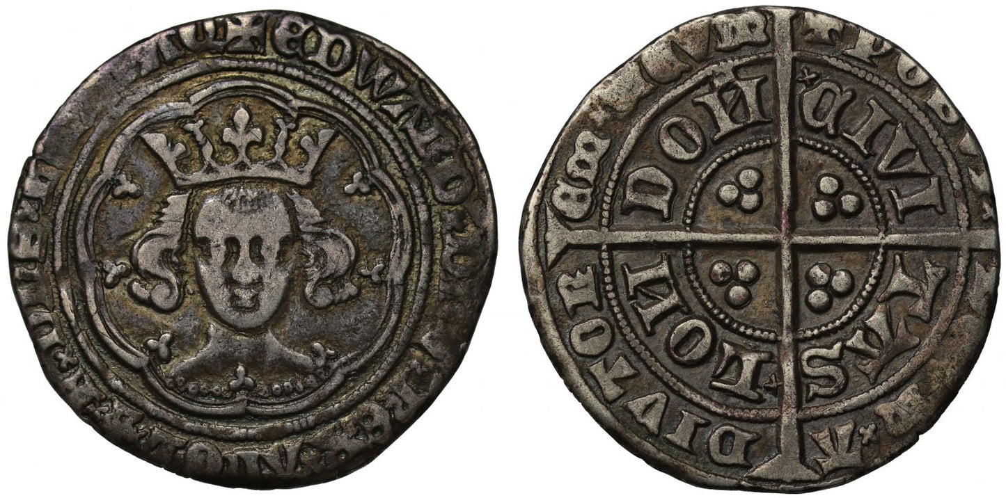 Edward III Groat Chainmail type bust, row of annulets at base of bust