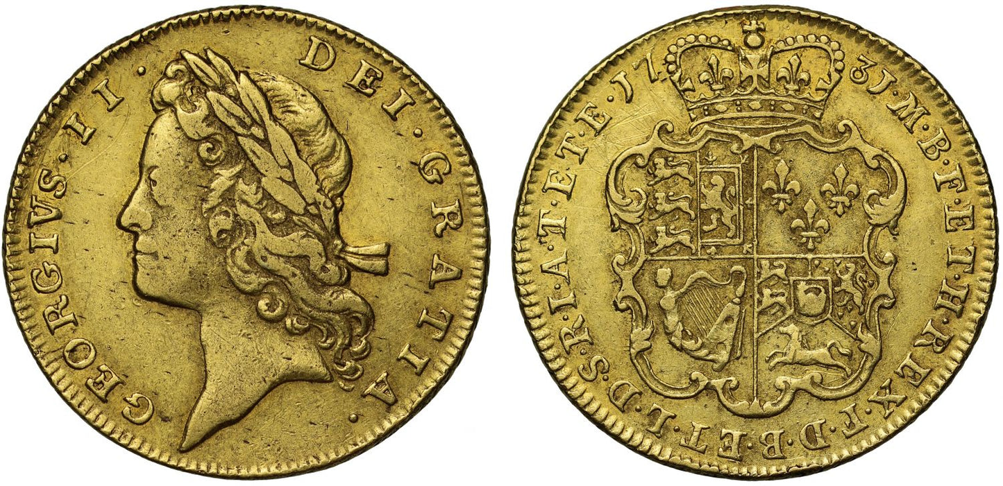 George II 1731 Guinea, 2nd young head, rare date