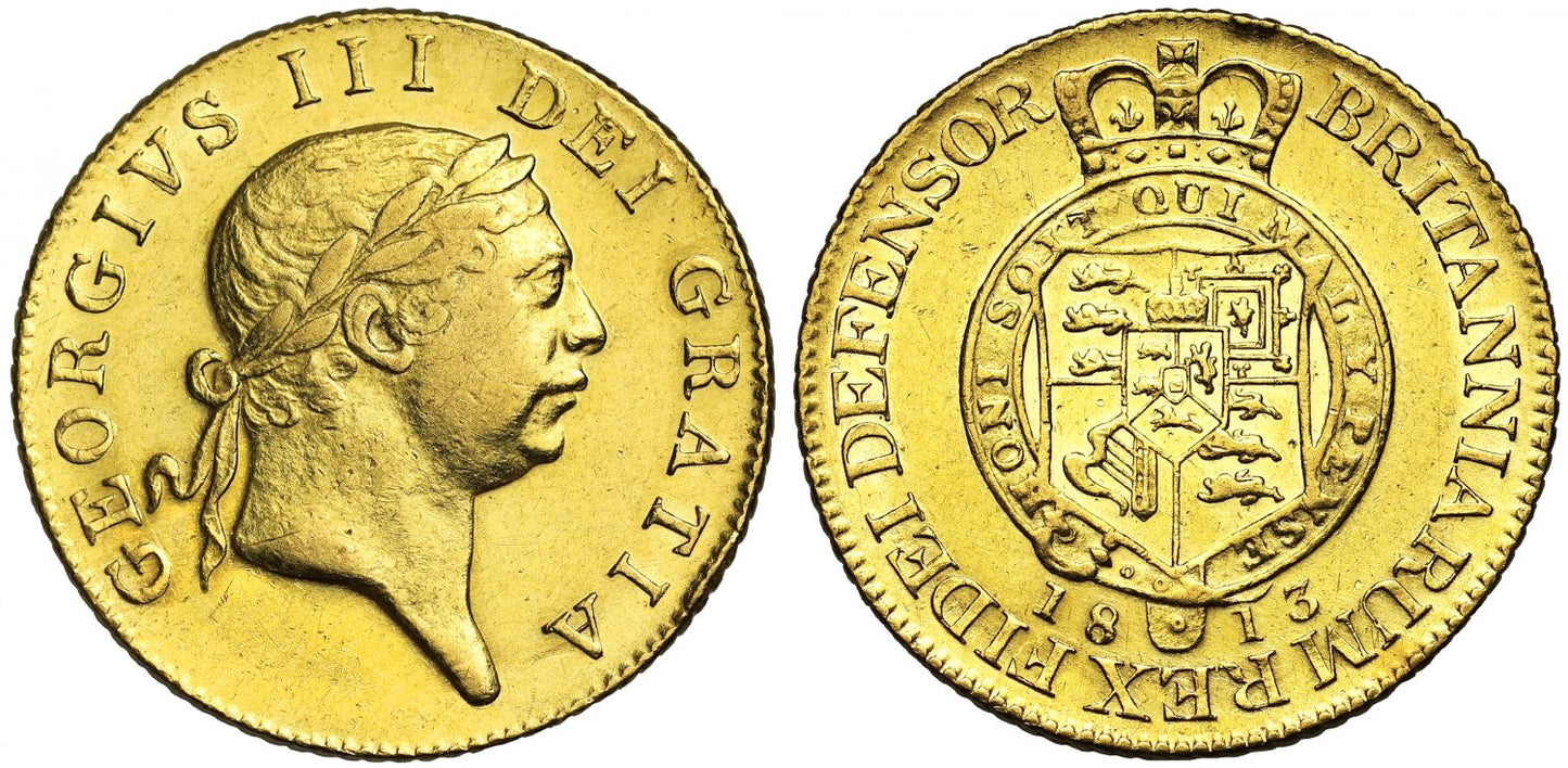 George III 1813 "Military" Guinea, last Guinea issued