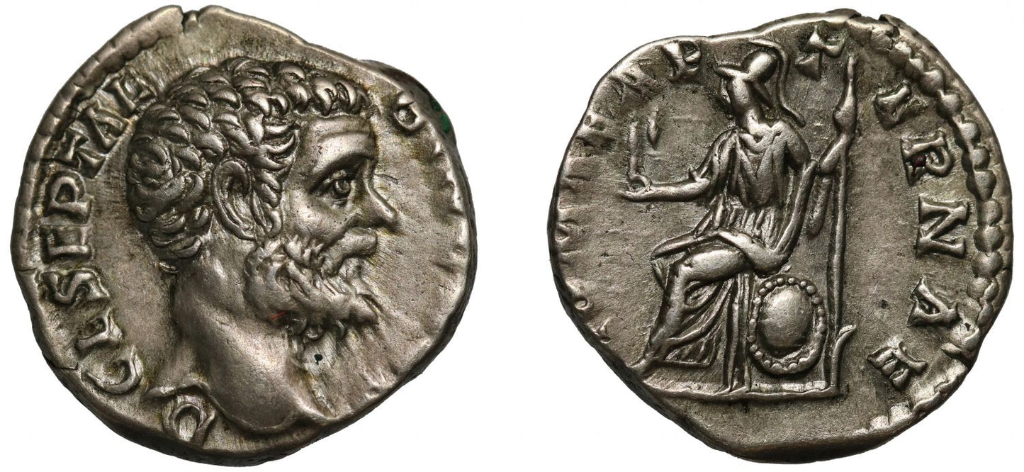 Clodius Albinus, governor of Britain, and emperor, silver Denarius.