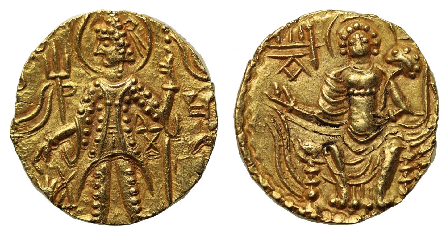 Kushan, Shaka, gold Dinar.