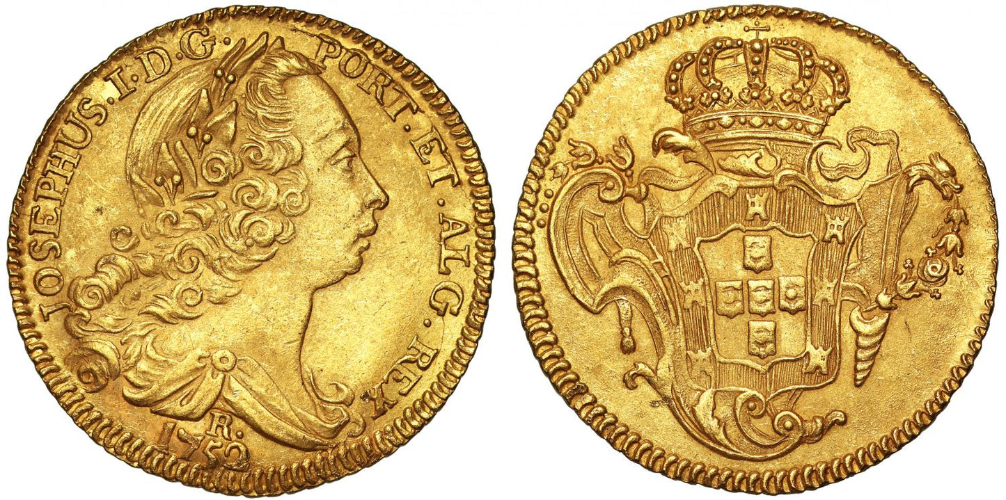 Brazil José I 1752 Peça of 6,400 Reis Broken 1, ex Clive of India Treasure