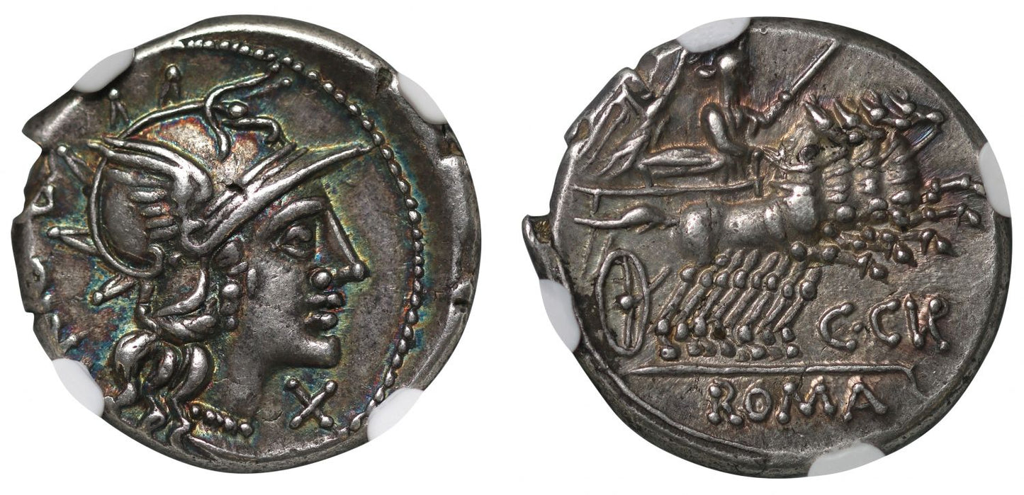 C. Curiatus f. Trigeminus, Denarius, Ch XF, 4/5, 5/5.