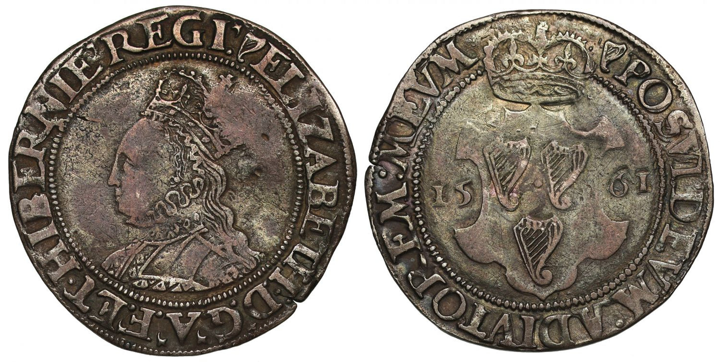 Ireland, Elizabeth I 1561 Shilling, Fine silver Issue