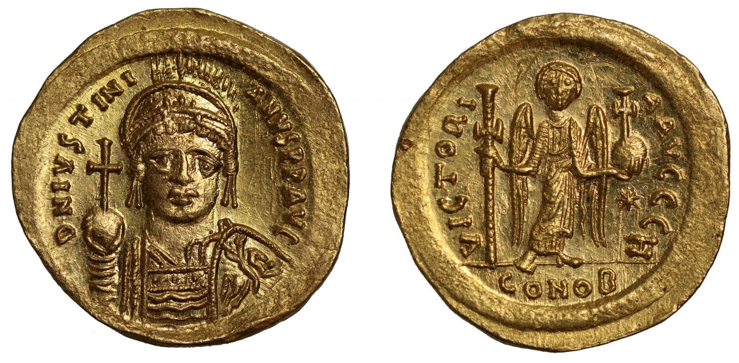 Justinian I, gold Solidus