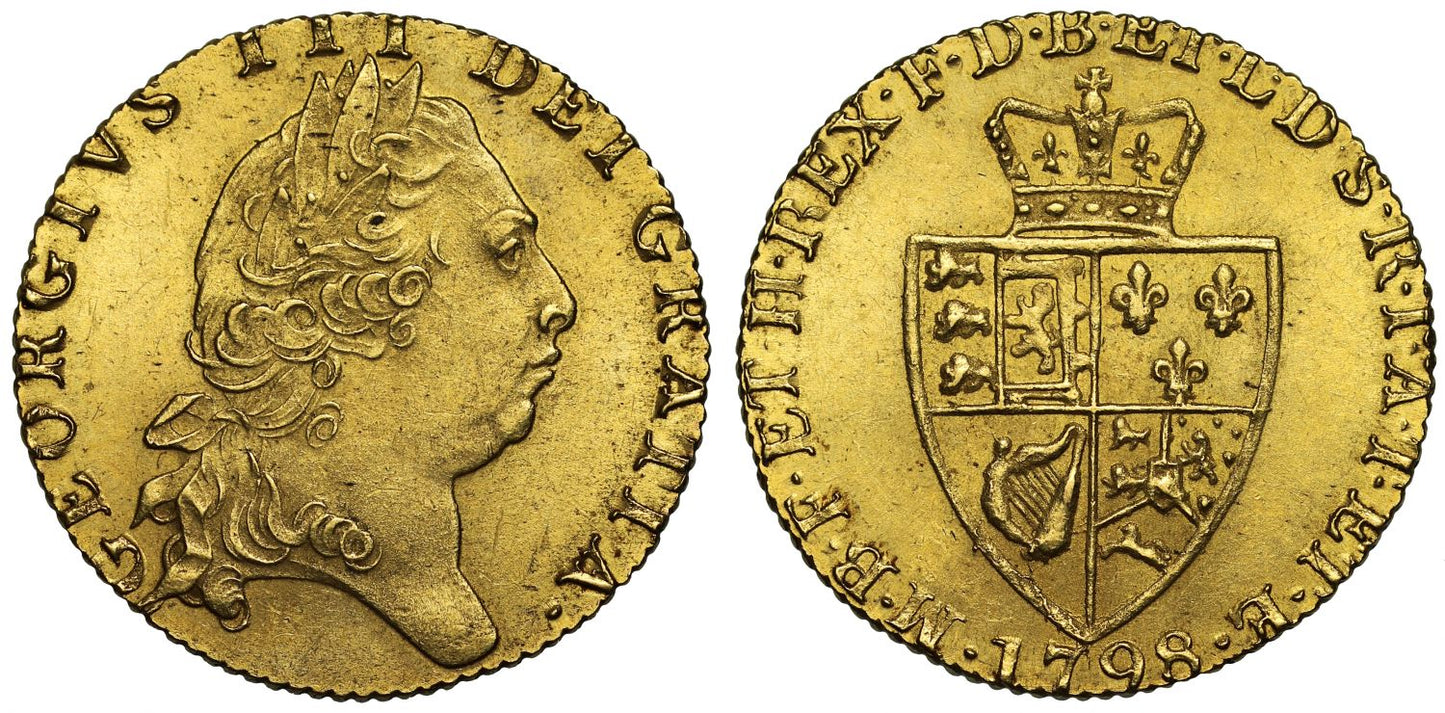 George III 1798 Guinea, fifth bust, spade type reverse