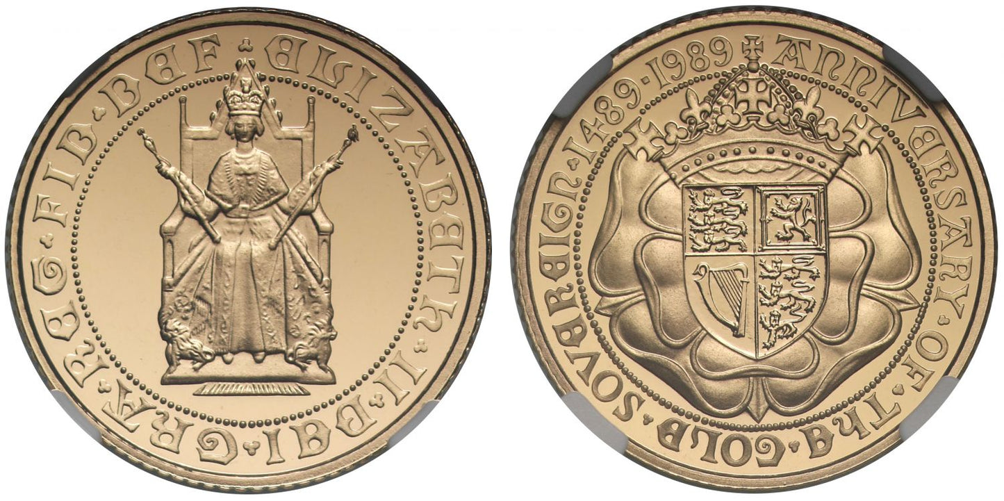 Elizabeth II 1989 proof Half-Sovereign PF70 UCAM