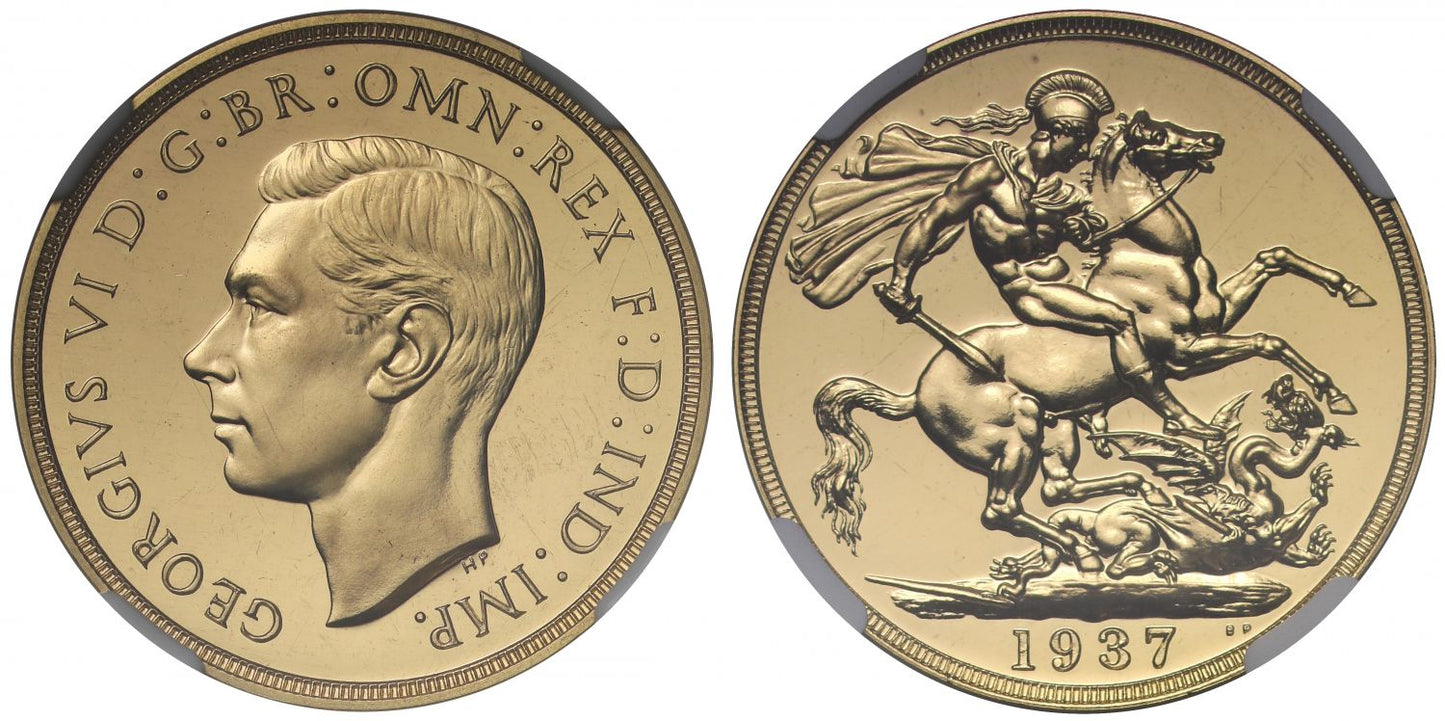 George VI 1937 proof Two-Pounds, PF65*, Coronation issue