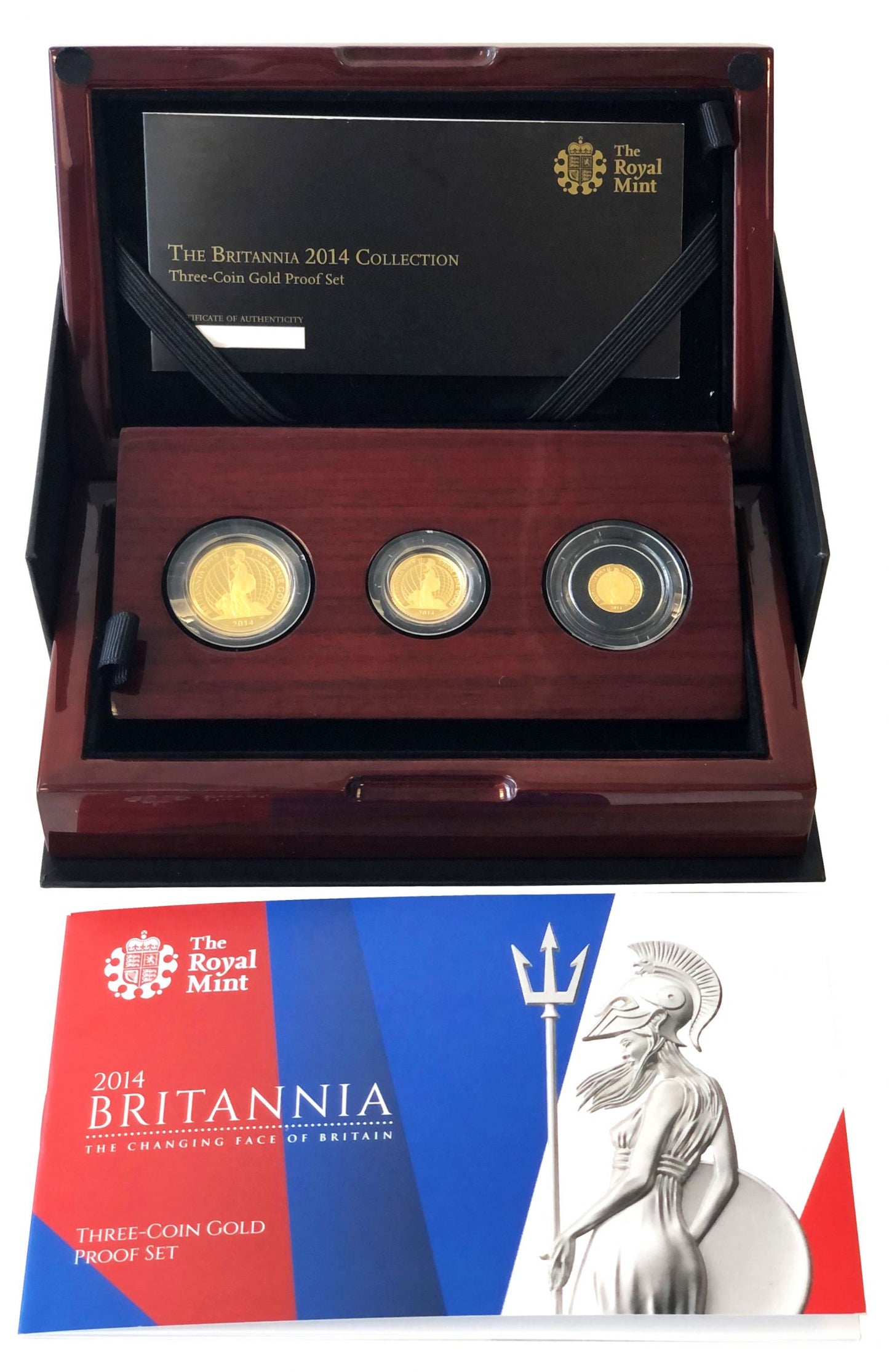 QEII 2014 Britannia 3-coin gold proof Set (1/4 oz down)