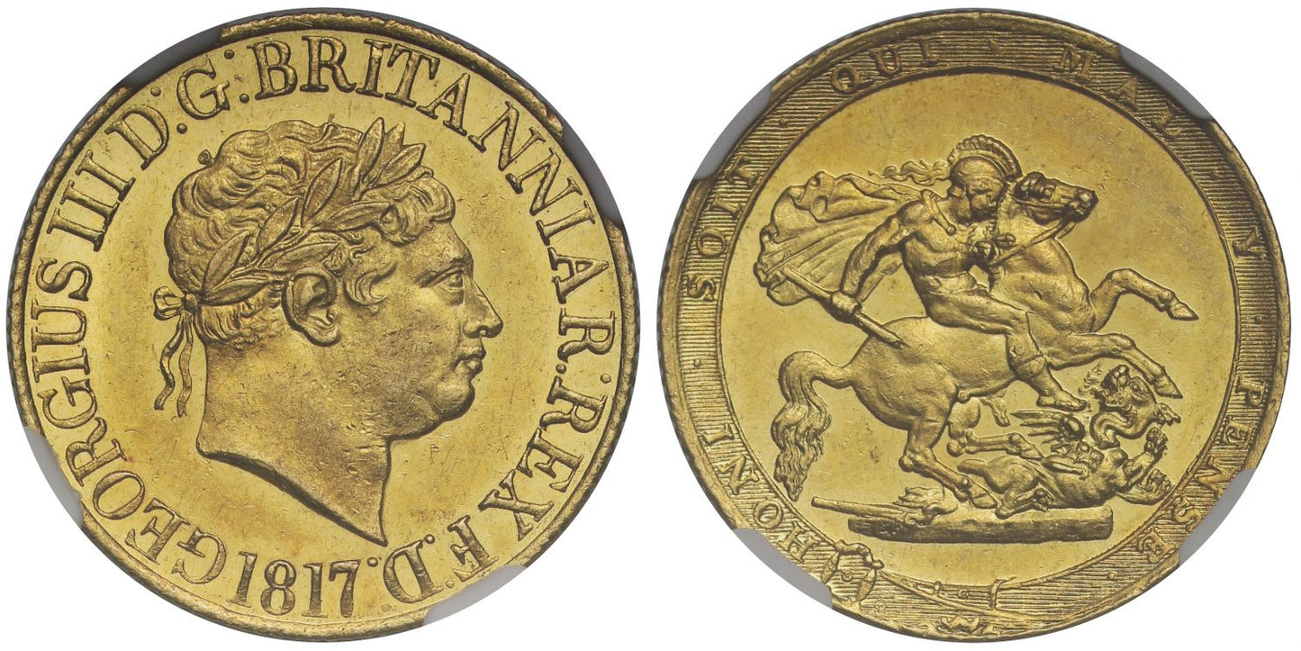 George III 1817 Sovereign MS62, first year of issue