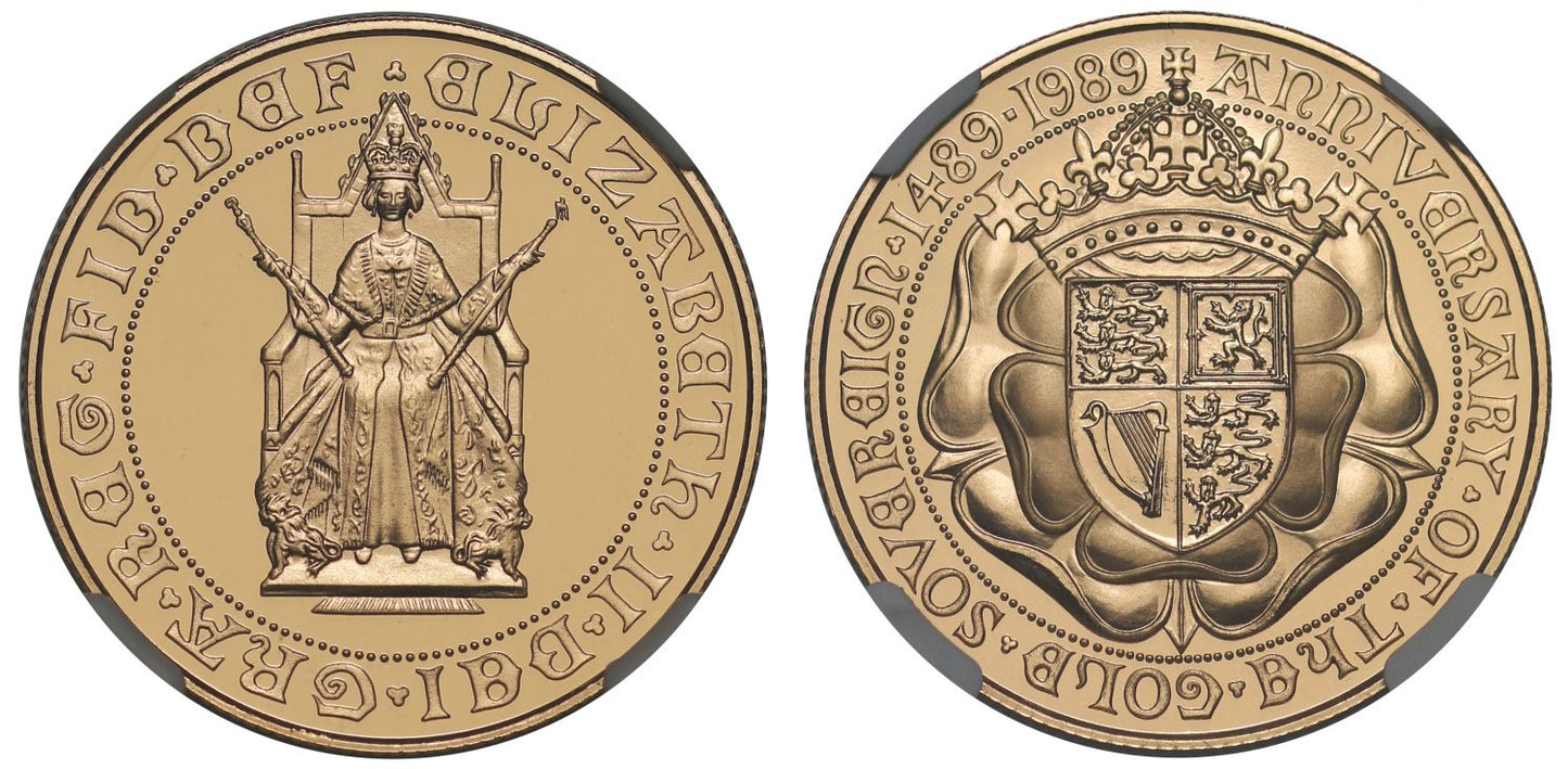 Elizabeth II 1989 proof Two-Pounds PF69 UCAM