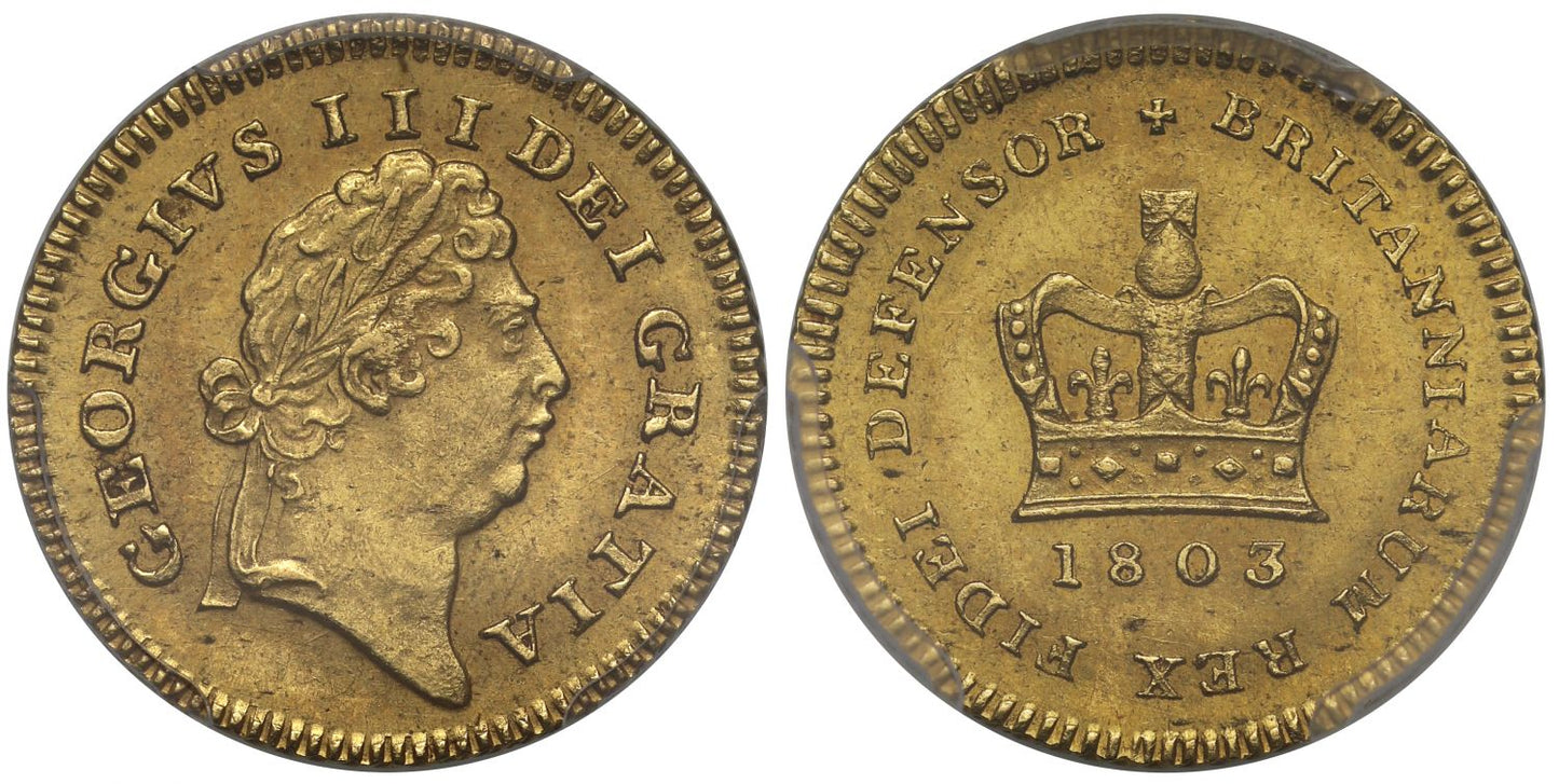 George III 1803 Third-Guinea MS63