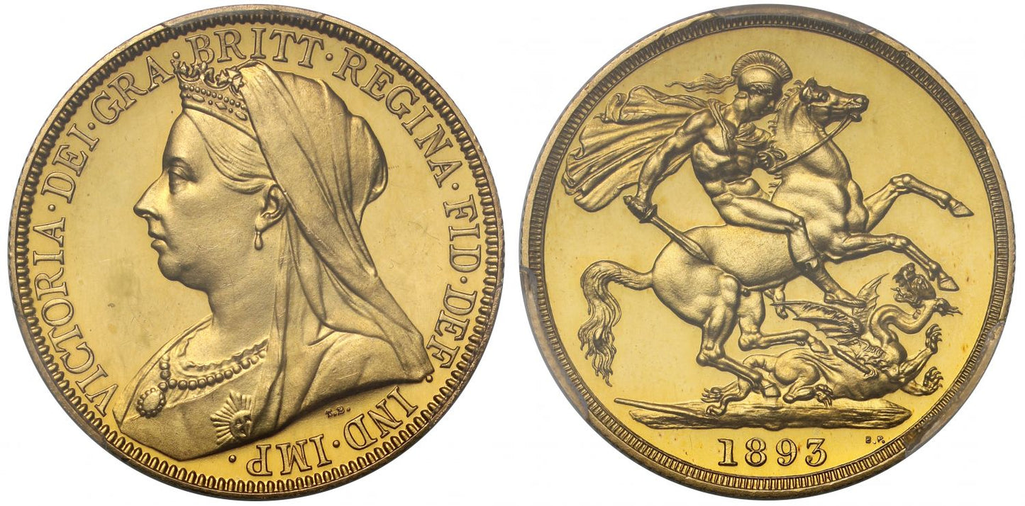 Victoria 1893 proof Two-Pounds PR64 CAMEO