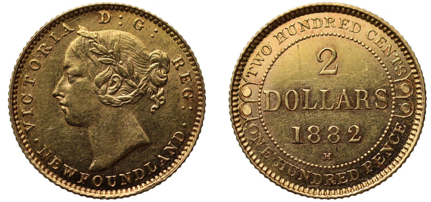 Canada, New Foundland, gold 2-Dollars.