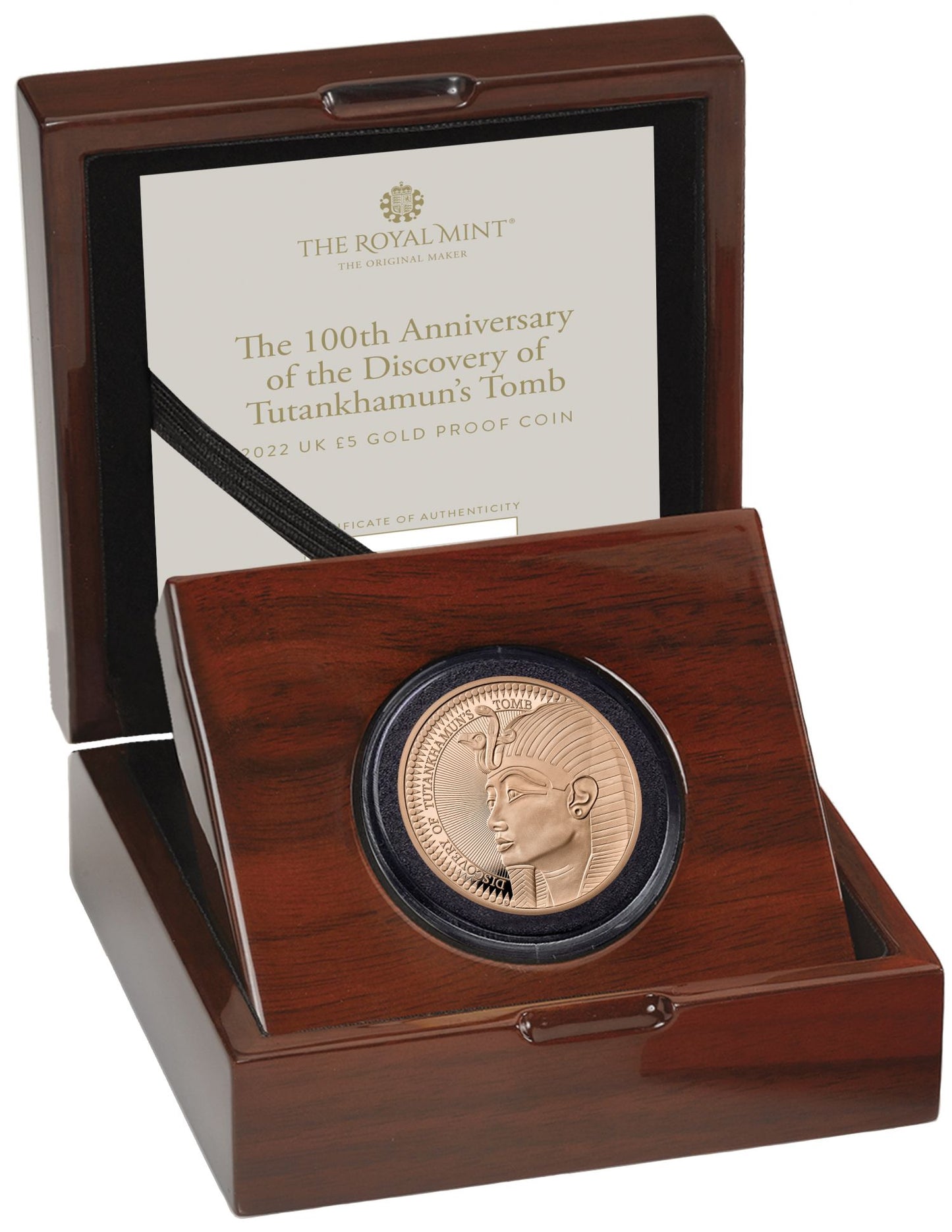 Elizabeth II 2022 PF70 FR gold Five-Pounds Tutankhamun