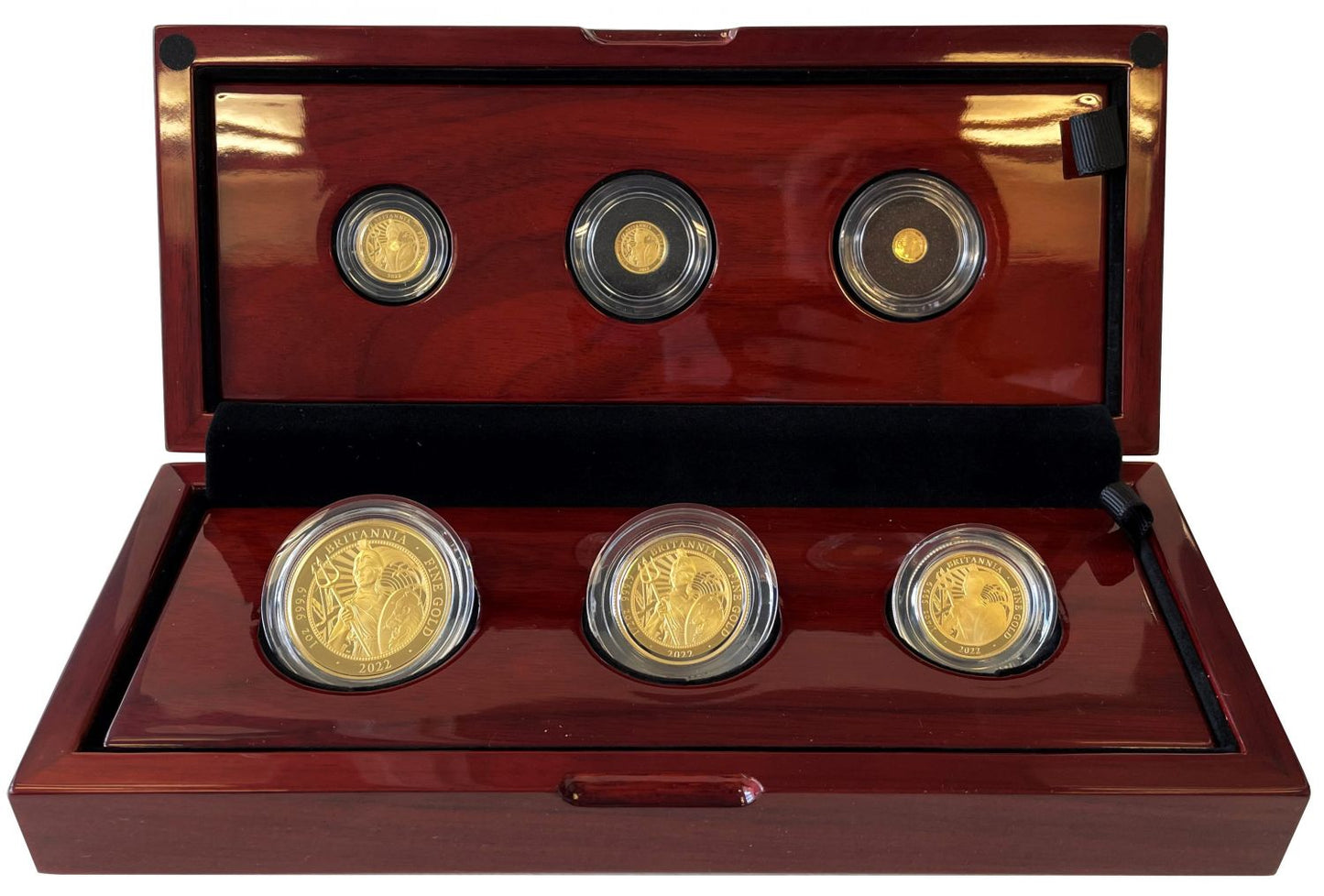 * QEII 2022 Britannia 6-coin proof Set, Last Britannia set of Elizabeth II