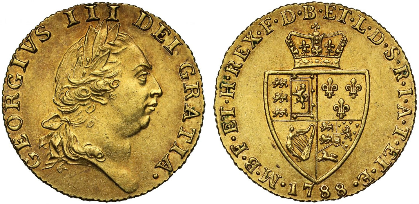 George III 1788 Guinea, 2nd year of Spade type