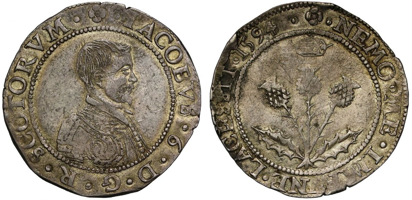 Scotland, James VI 1594 Ten-Shillings, Seventh coinage