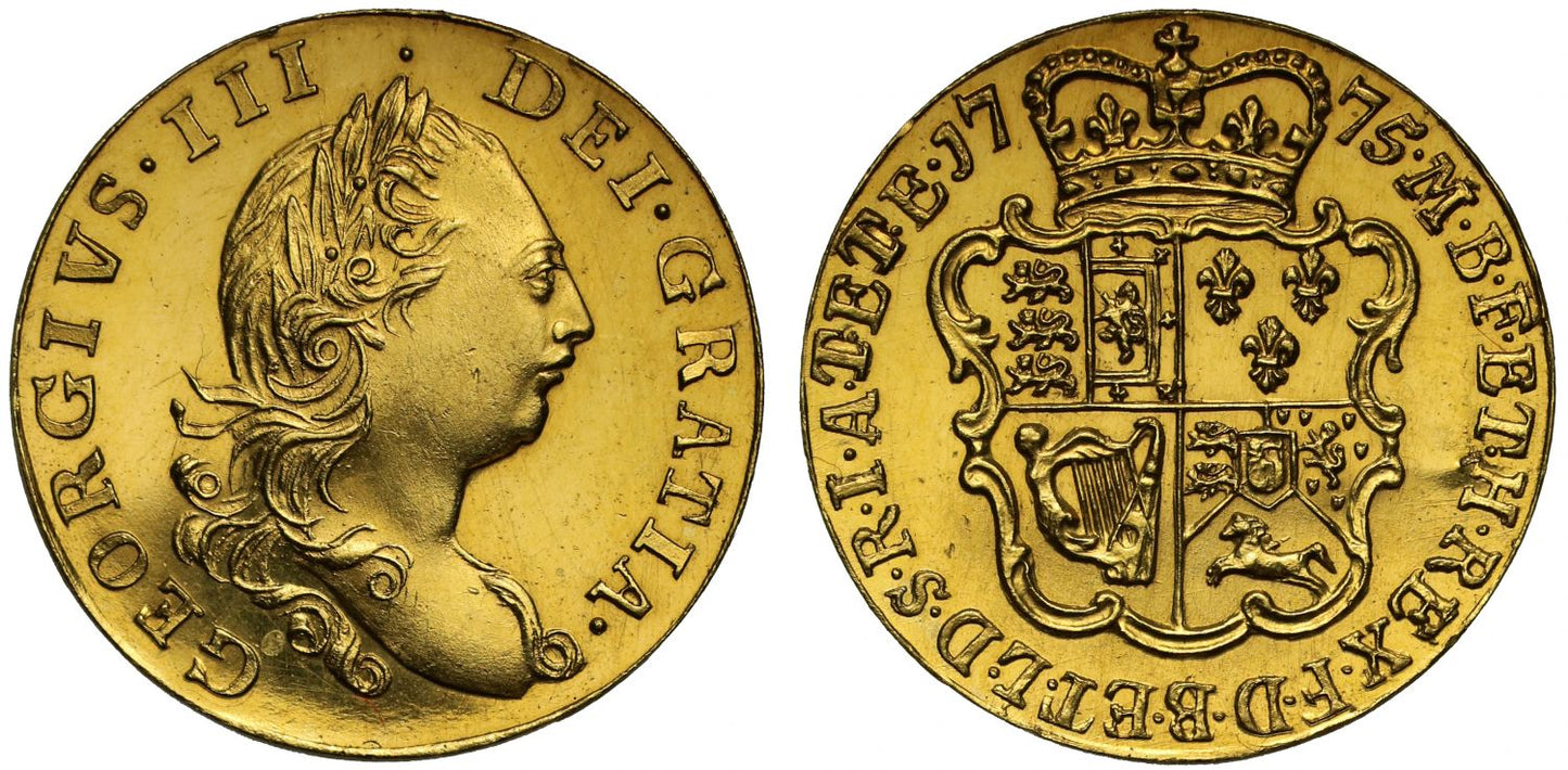 George III 1775 pattern Half-Guinea, PF62, plain edge, third bust by Richard Yeo