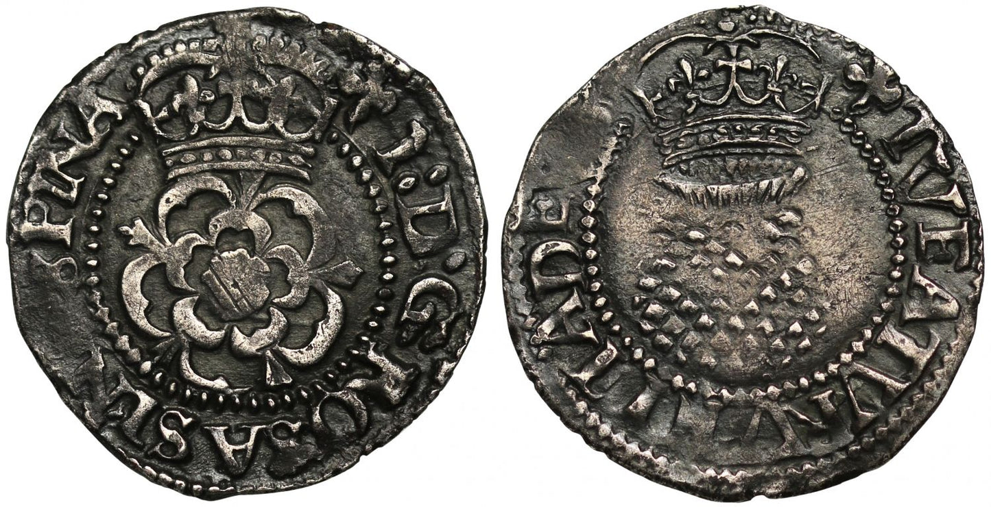James I Halfgroat, third coinage, initial mark trefoil, final issue of reign