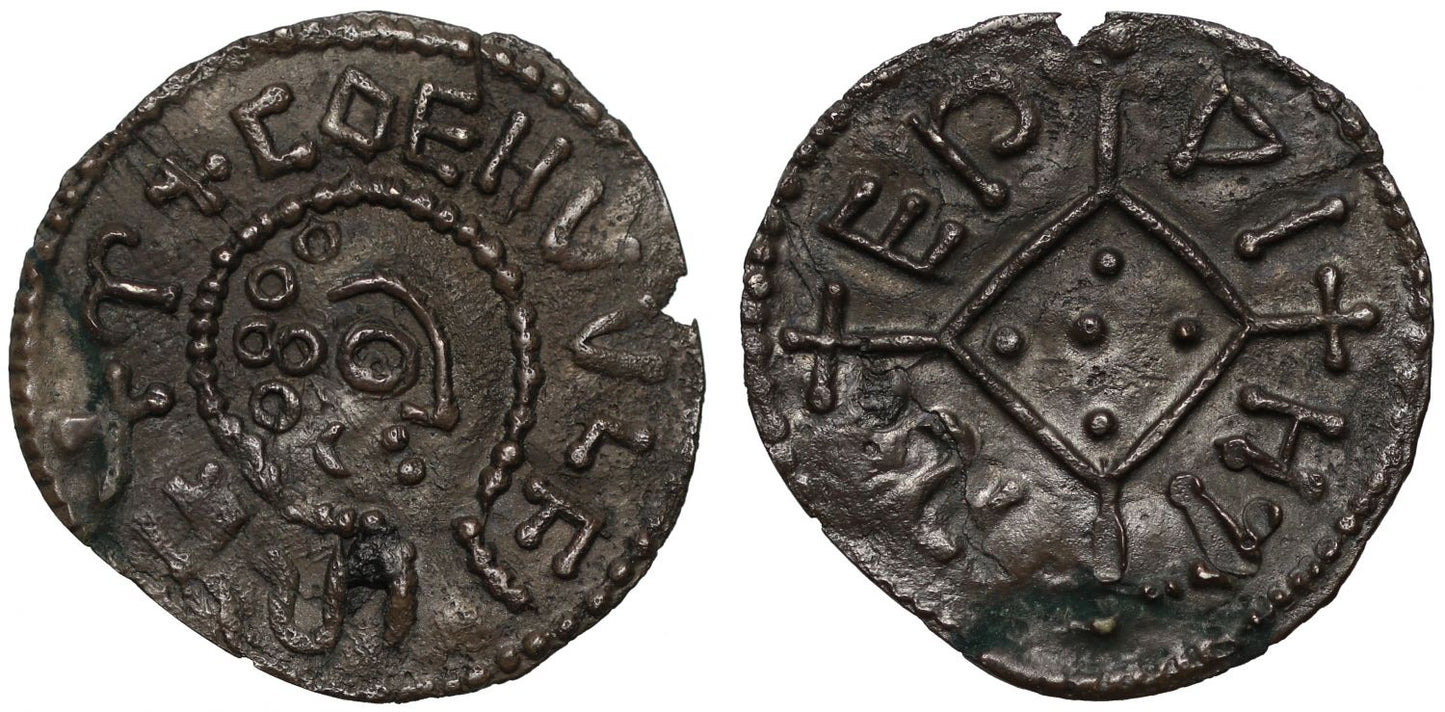 Coenwulf, King of Mercia, Portrait Penny, East Anglia issue, Wihtred, ex Runze