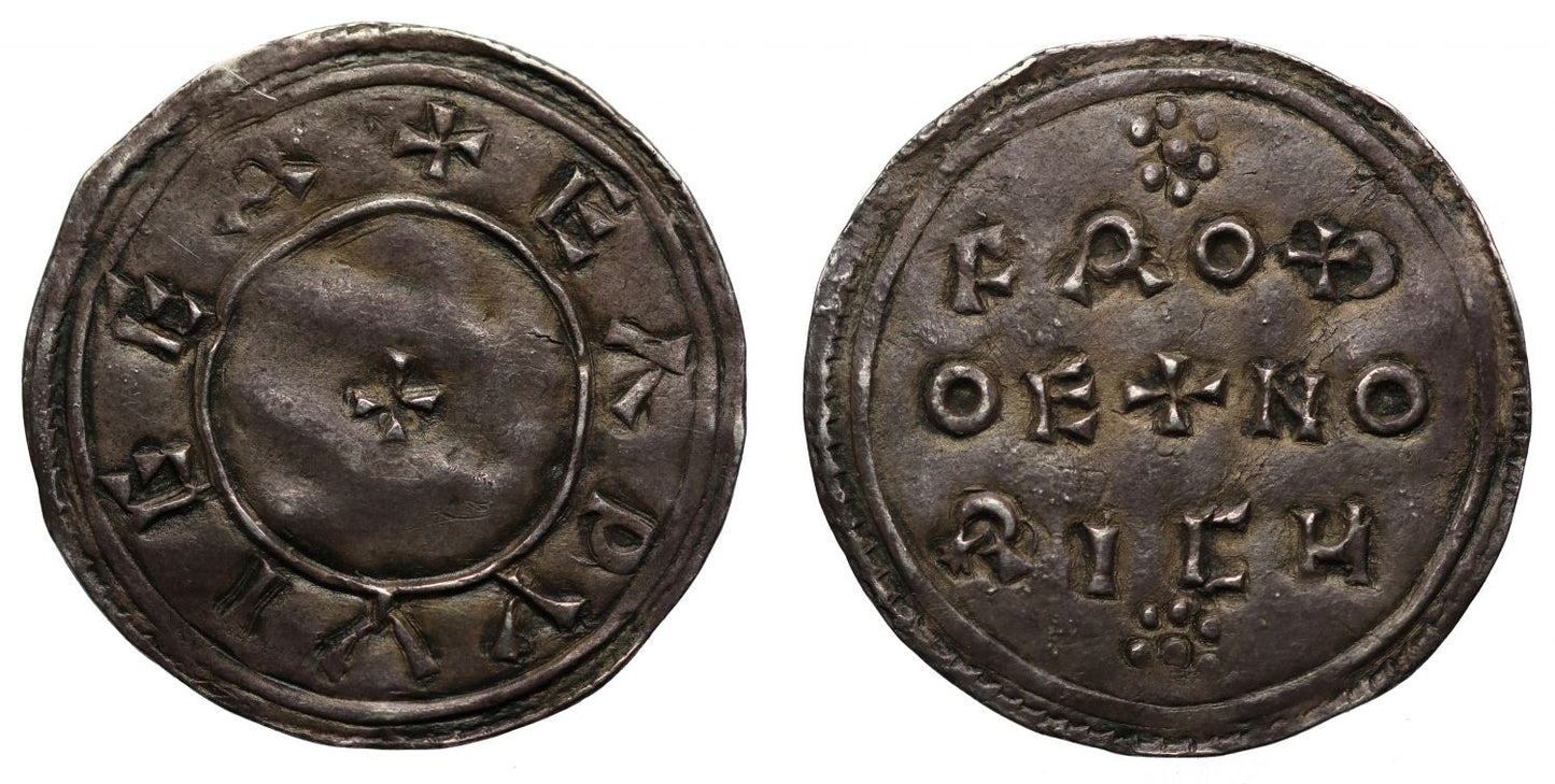 Eadwig Penny, Three line type, Chester, Freotheric, ex Larsen, Property of a Gentleman and English Doctor