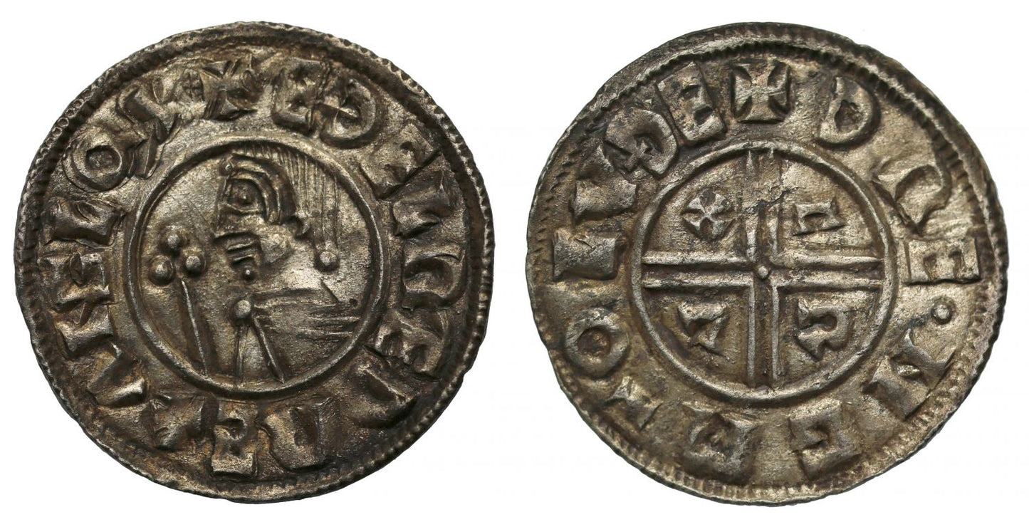 Aethelred II Penny, Small CRVX type, Louth, Drengr, ex Millenium Hoard and English Doctor