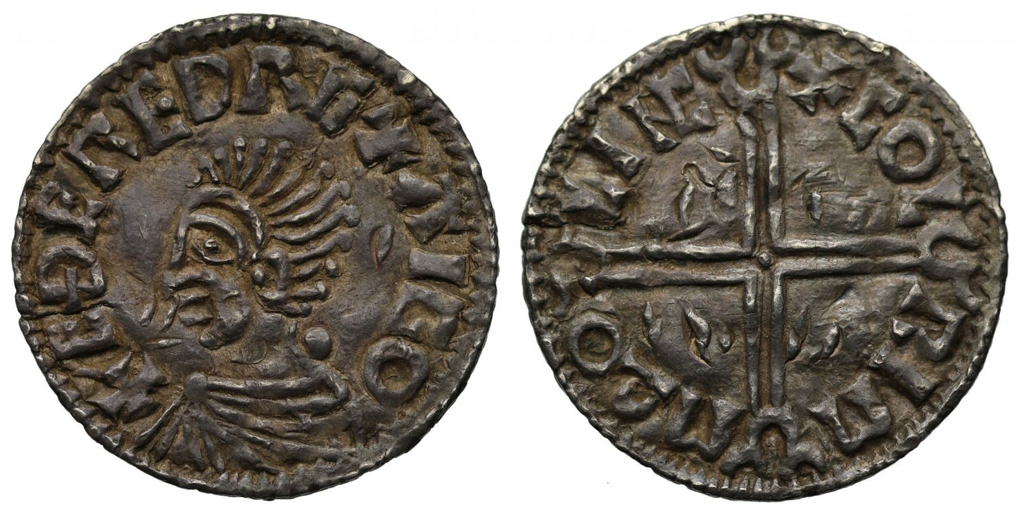 Aethelred II Penny, Long cross type, Lincoln, Colgrim, ex English Doctor