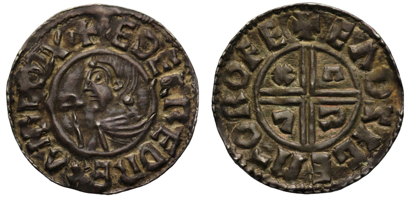 Aethelred II Penny, Small CRVX type, Rochester, Eadsige, ex English Doctor