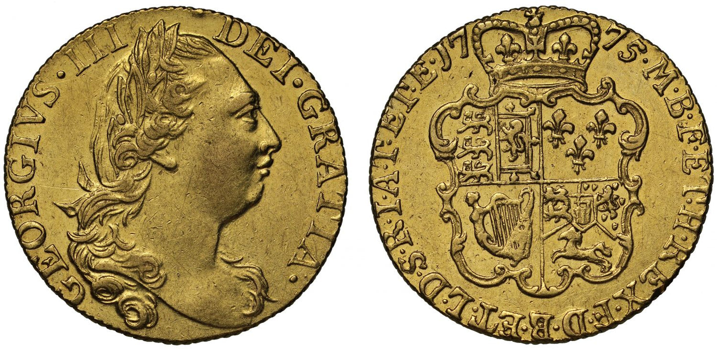 George III 1775 Guinea, fourth bust, rose type shield