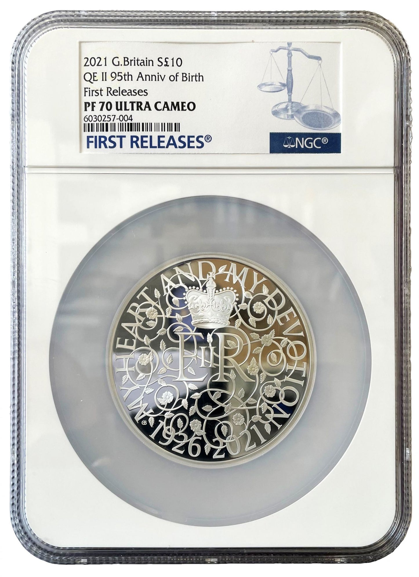 QEII 2021 silver proof 5oz 95th Birthday PF70 FR