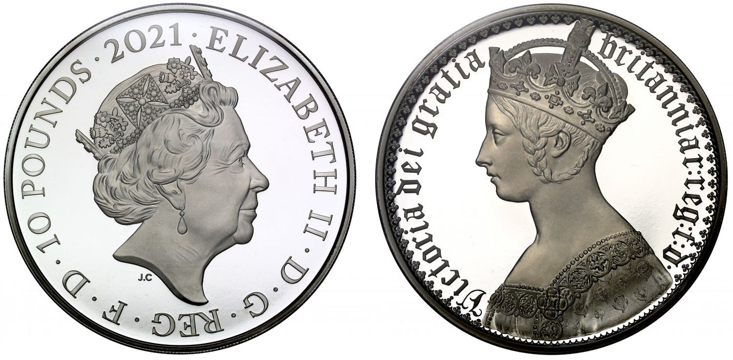 QEII 2021 silver proof 10oz Gothic Crown Portrait
