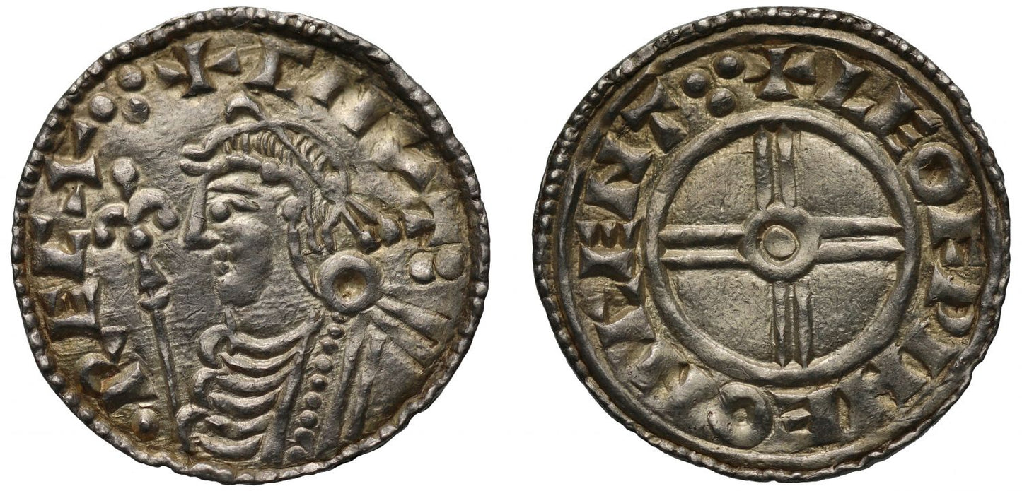 Canute Penny, Short Cross type, Canterbury, Leofwine, ex Cambridge Hoard and English Doctor