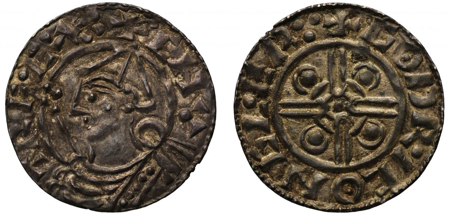 Canute Penny, Helmet type, Gloucester, Godric, ex English Doctor