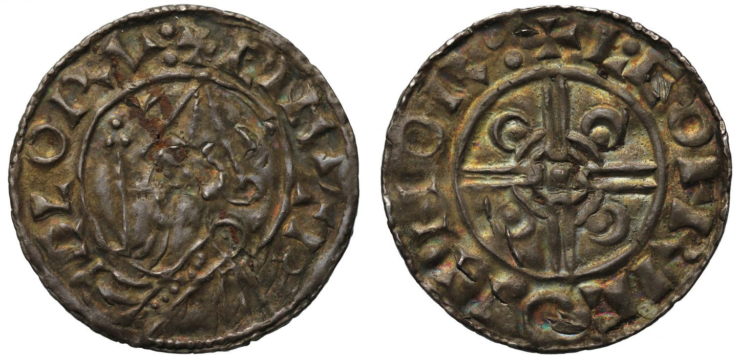 Canute Penny, Helmet type, Norwich, Leofric, ex Duke of Argyll and Doubleday