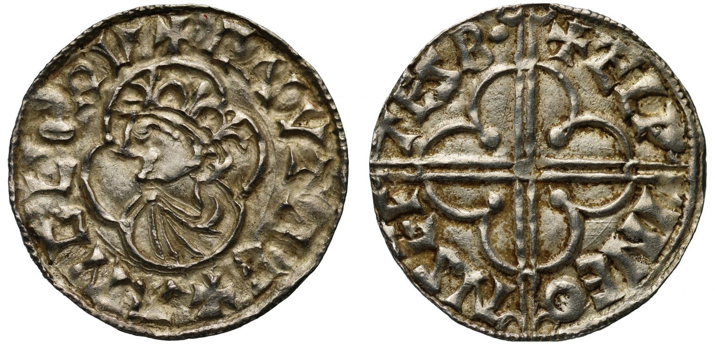 Canute Penny, Quatrefoil type, Shaftesbury, Aelfwine, ex English Doctor