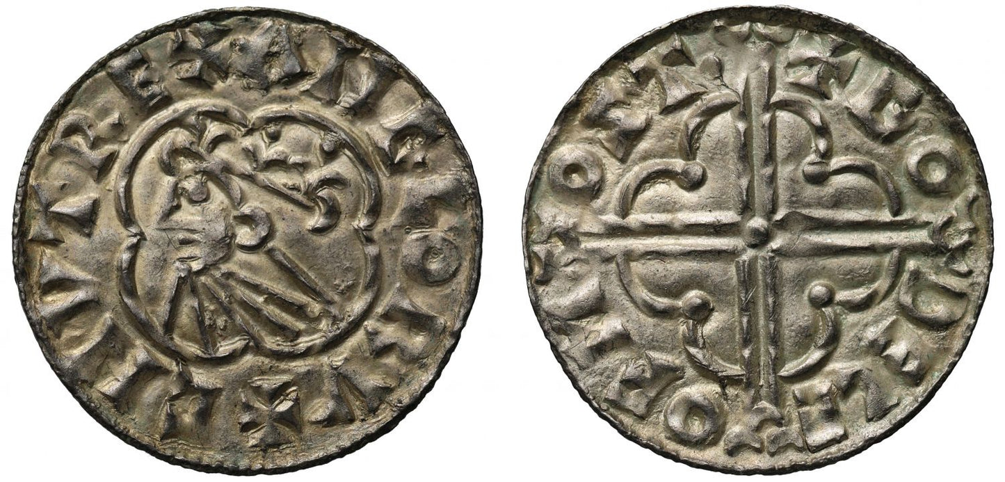 Canute Penny, Quatrefoil type, Stamford Mint, Moneyer Godleof