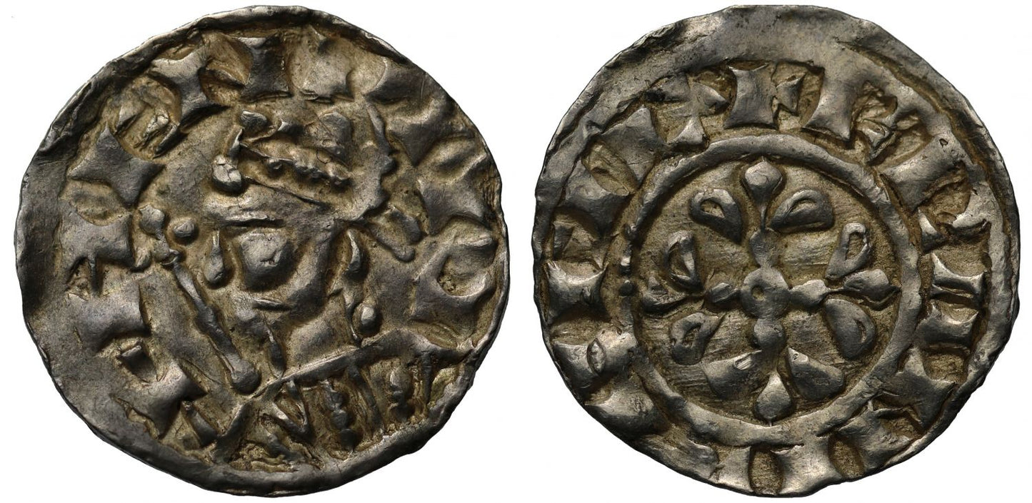 Henry I Penny, profile / cross fleury type, Chichester Mint, Moneyer Brand