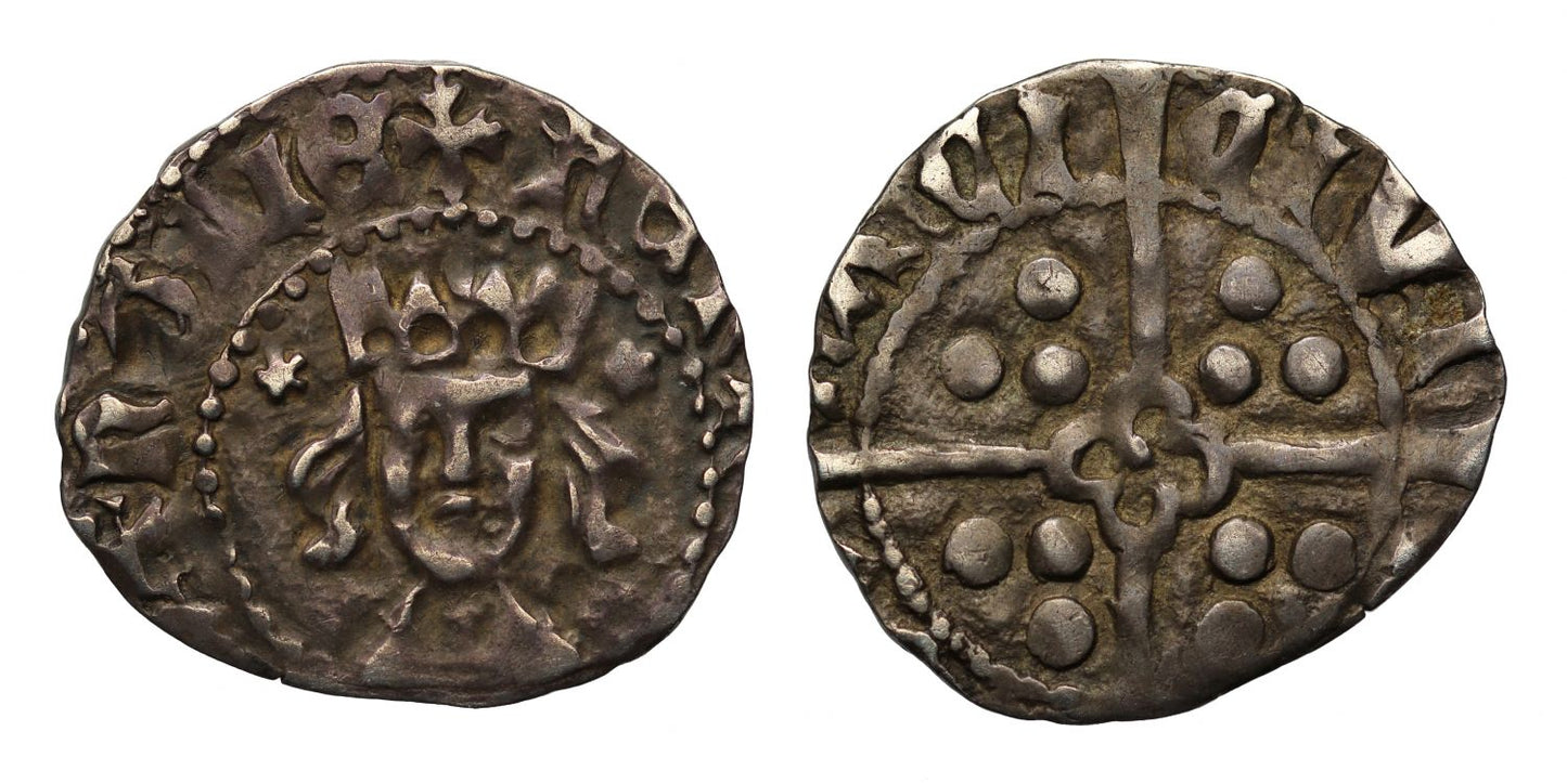 Henry VI, Penny, Rosette-Mascle issue, York Mint, mullets by crown