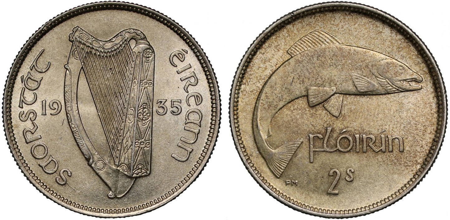Ireland, Free State, 1935 Florin, Salmon MS63