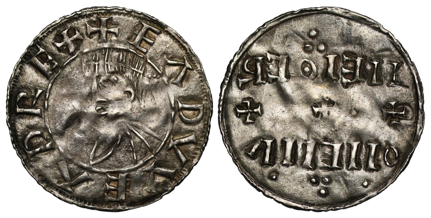 Kings of Wessex, Edward the Elder Penny, retrograde reverse, Danelaw imitation