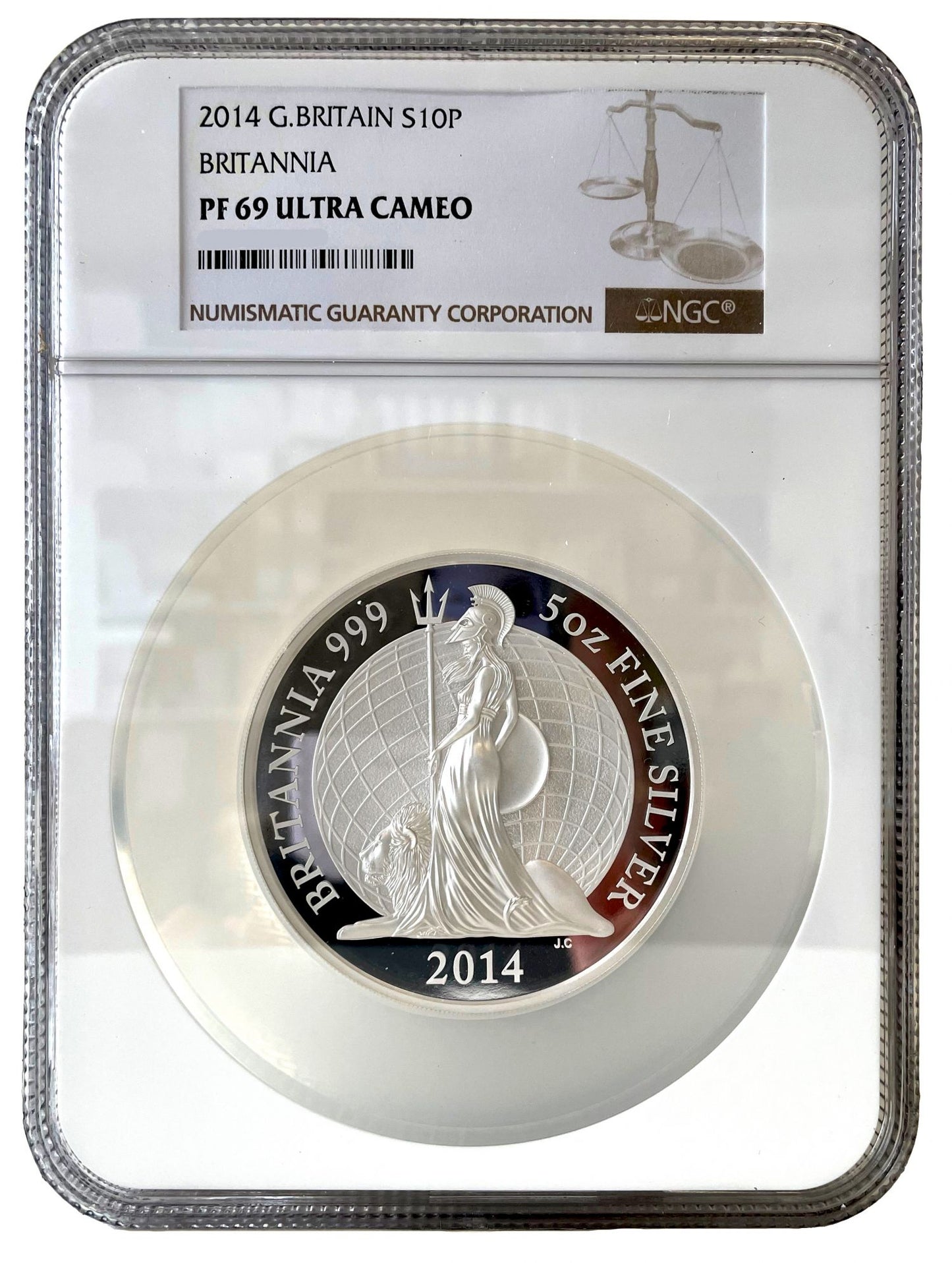 Elizabeth II 2014 silver proof 5oz Britannia PF69 UCAM