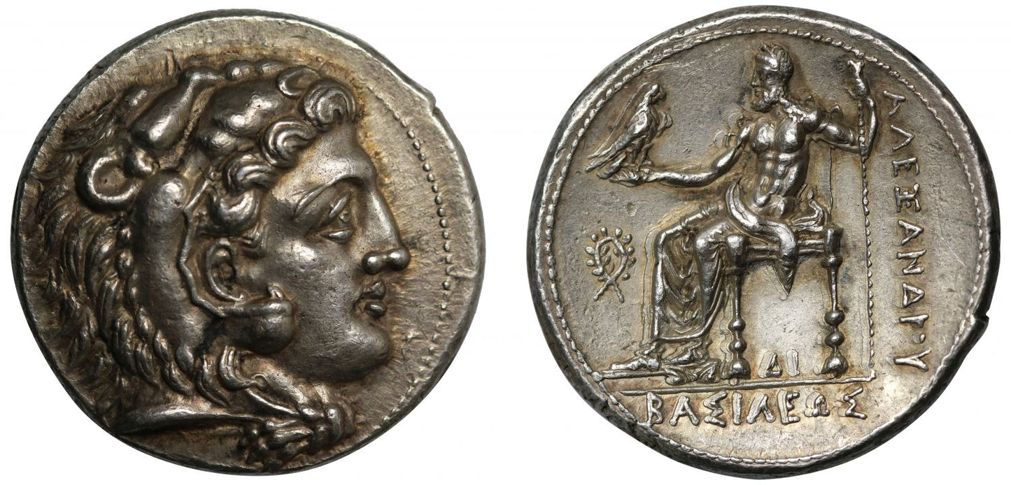 Alexander the Great, silver Tetradrachm, NGC AU 4/5 4/5.